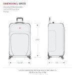 SwissGear Sion Softside Expandable Luggage, Evergreen, Checked-Medium 25-Inch