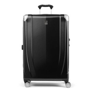 Travelpro Pathways 3 Hardside Expandable Luggage, 8 Spinner Wheels, Lightweight Hard Shell Suitcase, Checked Large 28 Inch, Black Knight