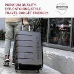 SwissGear 7366 Hardside Expandable Luggage with Spinner Wheels, White, Checked-Medium 23-Inch