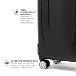 Travelpro Pathways 3 Hardside Expandable Luggage, 8 Spinner Wheels, Lightweight Hard Shell Suitcase, Checked Large 28 Inch, Black Knight