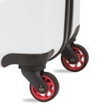 SwissGear 7366 Hardside Expandable Luggage with Spinner Wheels, White, Checked-Medium 23-Inch