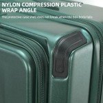 LOUIS KAISER Premium Carry On Luggage, 29 Inch Top Opening Aluminum Frame Airline Approved ABS+PC Hard Shell Suitcases with Silent Wheels, TSA Lock, Front Pocket & Wet-dry Separated Six-piece set