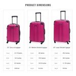 Kenneth Cole REACTION Out of Bounds Lightweight Hardshell 4-Wheel Spinner Luggage, Magenta, 24-Inch Checked