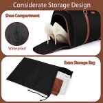 Convertible Garment Duffel Bag for Travel - Carry On Garment Bags With Toiletry Bag Large Weekender Bag for Men Women 2 in 1 Hanging Suitcase Suit Travel Duffel Overnight Bags 4pcs Set