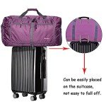 Woogwin Travel Duffel Bag Large Foldable Waterproof Overnight Bag for Beach Swim Bags Pool Sports Gym (60L Purple)
