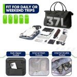 Travel Duffle Bag, Weekender Travel Bag Men Small Gym Bag for Women, Hospital Bag for Labor and Delivery, Overnight Bag Luggage Bag with Trolley Sleeve, Airplane Travel Essentials for Flying(Black)