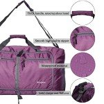 Woogwin Travel Duffel Bag Large Foldable Waterproof Overnight Bag for Beach Swim Bags Pool Sports Gym (60L Purple)
