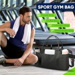Travel Duffle Bag, Weekender Travel Bag Men Small Gym Bag for Women, Hospital Bag for Labor and Delivery, Overnight Bag Luggage Bag with Trolley Sleeve, Airplane Travel Essentials for Flying(Black)
