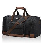 Stylish Black Canvas Duffle Bag for Travel