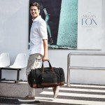 Stylish Black Canvas Duffle Bag for Travel
