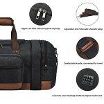 Stylish Black Canvas Duffle Bag for Travel