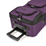 Expandable Purple Carry-On Luggage Set by U.S. Traveler