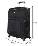 SwissGear Sion Expandable 25-Inch Black Luggage
