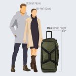 Durable Rolling Duffel Bag with Telescoping Handle