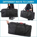 120L Foldable Rolling Duffel Bag with Wheels