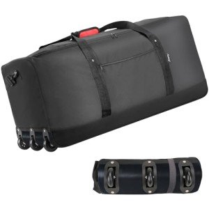 120L Foldable Rolling Duffel Bag with Wheels