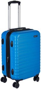 Amazon Basics 21" Hardside Carry-On Luggage, Hardshell Suitcase With Wheels, Expandable For Up to 25% More Space, With Scratch-Resistant Surface, Four Multi-directional Wheels, Light Blue