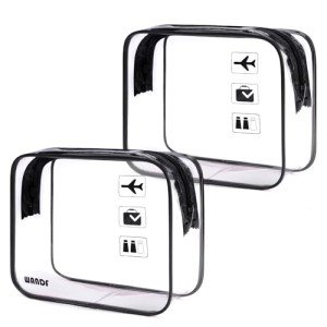 WANDF TSA Approved Clear Toiletry Bag Set
