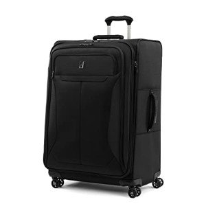 Travelpro Tourlite Softside 21" Expandable Luggage with 4 Spinner Wheels, Lightweight Suitcase, Carry-On, Black