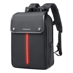 CROSSGEAR Smart Business Laptop Backpack Led Reflective Travel Backpack Three-Speed Adjustment Expandable Carry-On Laptop Bag for Cycling Work and Daily Use,for Men Women,Black