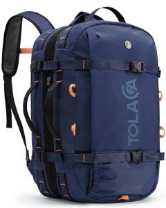Tolaccea Travel Laptop Backpack, Large Carry on Backpack Flight Approved Convertible Duffle Luggage Bag Daypack Work Business Rucksack Fits 16" Laptop for Men Women 3 Carrying Ways, 40L-55L Expandable