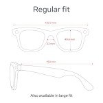 Meta Square Wayfarer Sunglasses, Matte Black/Polarized