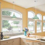Set of 2 Retro Pendant Ceiling Lights - Green