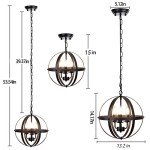 Industrial Vintage Globe Pendant Light Fixture