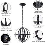 Industrial Vintage Globe Pendant Light Fixture