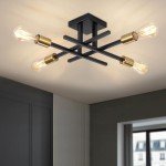Black Sputnik Chandelier Ceiling Light for Any Room