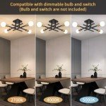 Black Sputnik Chandelier Ceiling Light for Any Room