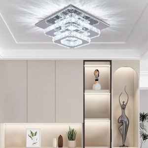 Modern Crystal LED Flush Mount Ceiling Light