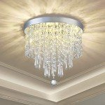 Elegant Crystal Flush Mount Chandelier Light