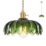 Vintage Glass Pendant Light for Home Decor