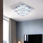 Modern Crystal LED Flush Mount Ceiling Light