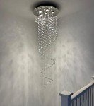Elegant Spiral Crystal Chandelier Flush Mount Light
