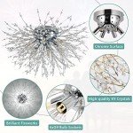 Modern Chrome Crystal Ceiling Light Chandelier