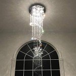 Elegant Spiral Crystal Chandelier Flush Mount Light