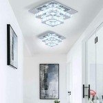Modern Crystal LED Flush Mount Ceiling Light