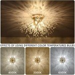 Modern Gold Crystal Flush Mount Ceiling Light