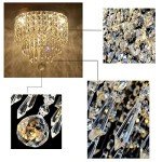 Elegant Crystal Flush Mount Chandelier Light