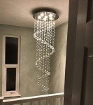 Elegant Spiral Crystal Chandelier Flush Mount Light