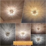 Modern Gold Crystal Flush Mount Ceiling Light