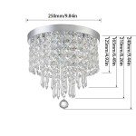 Elegant Crystal Flush Mount Chandelier Light