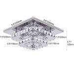 Modern Crystal LED Flush Mount Ceiling Light