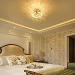 Modern Gold Crystal Flush Mount Ceiling Light