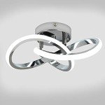 Elegant Silver LED Ceiling Light for Hallways