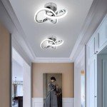 EIDISUNY Modern LED Chrome Ceiling Light 25cm
