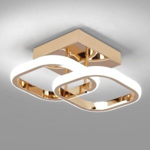 Elegant Square LED Ceiling Light - 22W Rose Gold