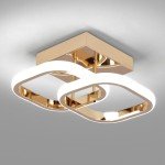 Elegant Square LED Ceiling Light - 22W Rose Gold